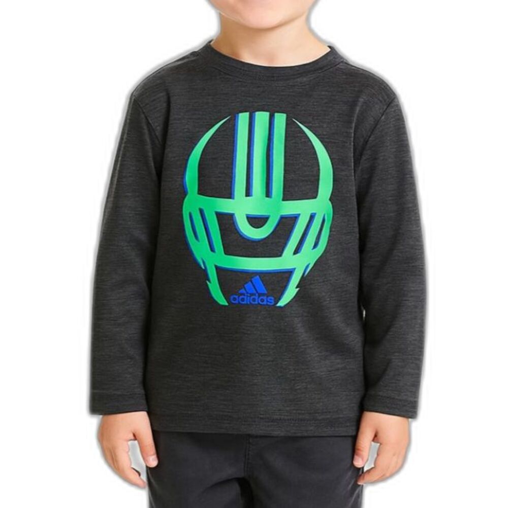 🔥 5 for $30 🔥 Adidas Football Helmet Graphic Long-Sleeve Shirt | Size 4T